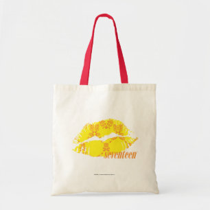 Bolsa Tote Damasco amarelo alaranjado