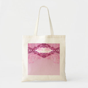 Bolsa Tote Damasco cor-de-rosa da iluminação e presente