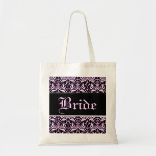Bolsa Tote Damasco corajoso grande (rosa) (casamento)