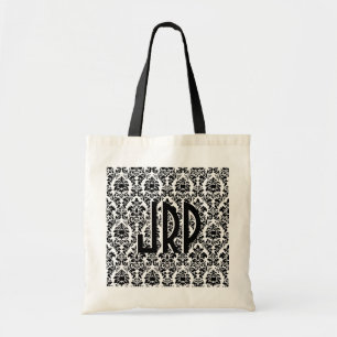 Bolsa Tote Damasco Preto e Branco