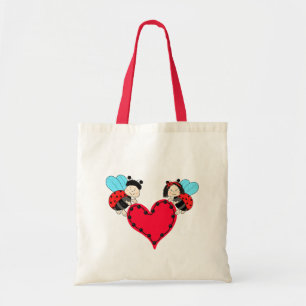 Bolsa Tote Damybugs de coração