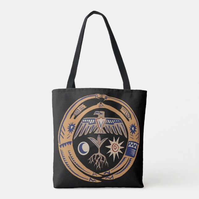 Bolsa Tote Dança da Chuva Tribal do Sudoeste (Verso)