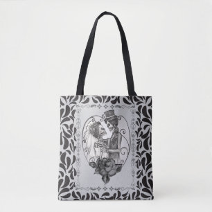Bolsa Tote Dança de Casamento do Skeleton Love