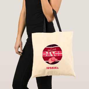 Bolsa Tote dança de linha Love Cowboyhat rosa