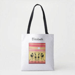 Bolsa Tote Dança de Quebra do Sunset do Ouro Clássico
