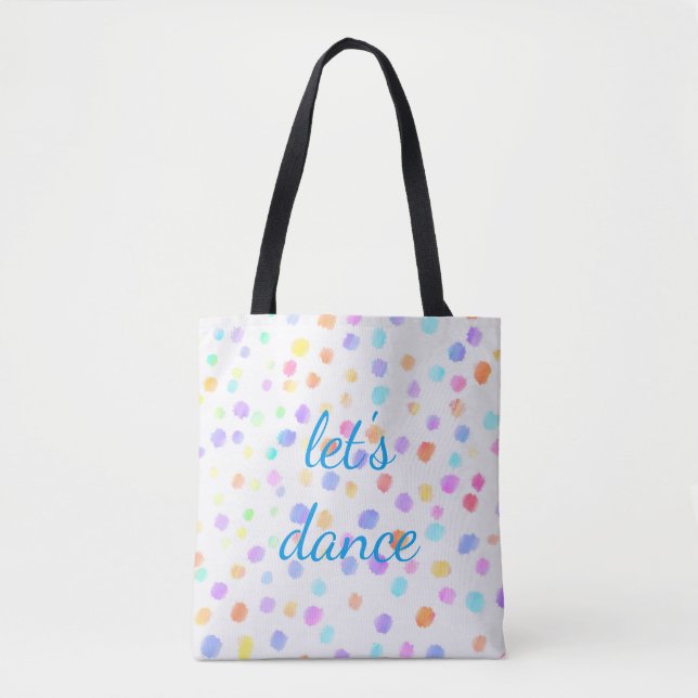 Bolsa Tote Dança de vamos do saco de aquarelas bonito (Frente)