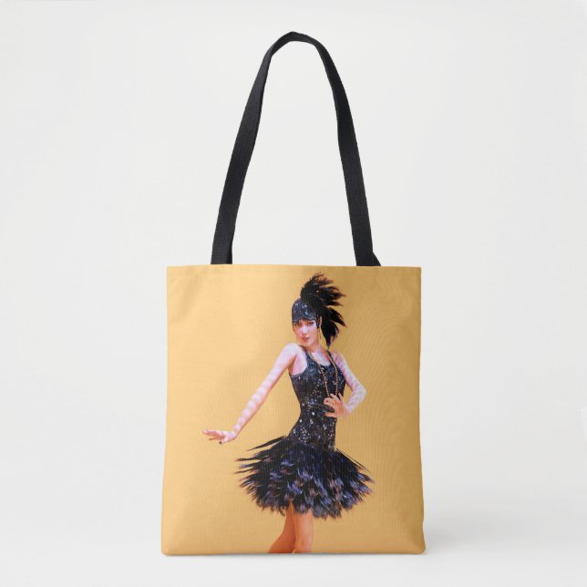 Bolsa Tote Dança Flapper Vintage (Frente)