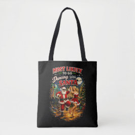 Bolsa Tote Dançando com o Papai Noel