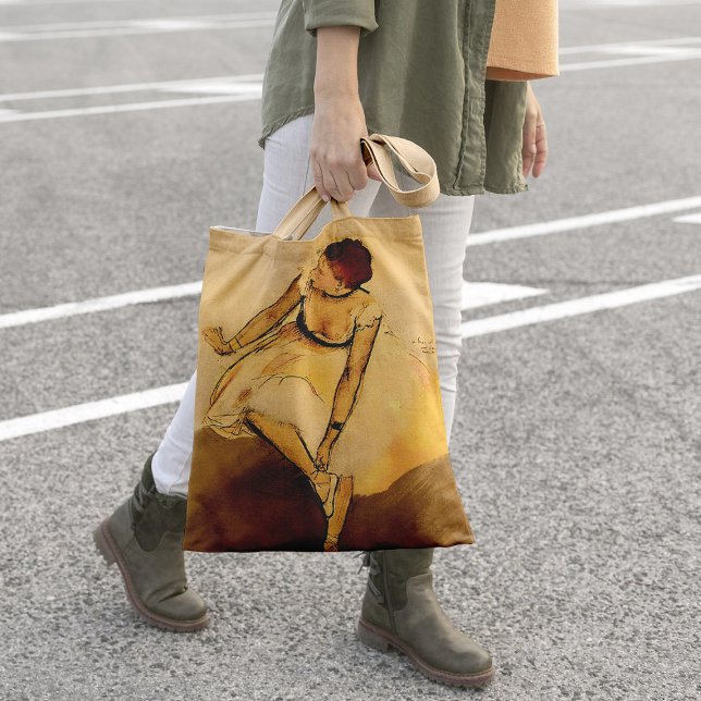 Bolsa Tote Dançarina Ajustando Seu Slipper, Degas Art (Criador carregado)