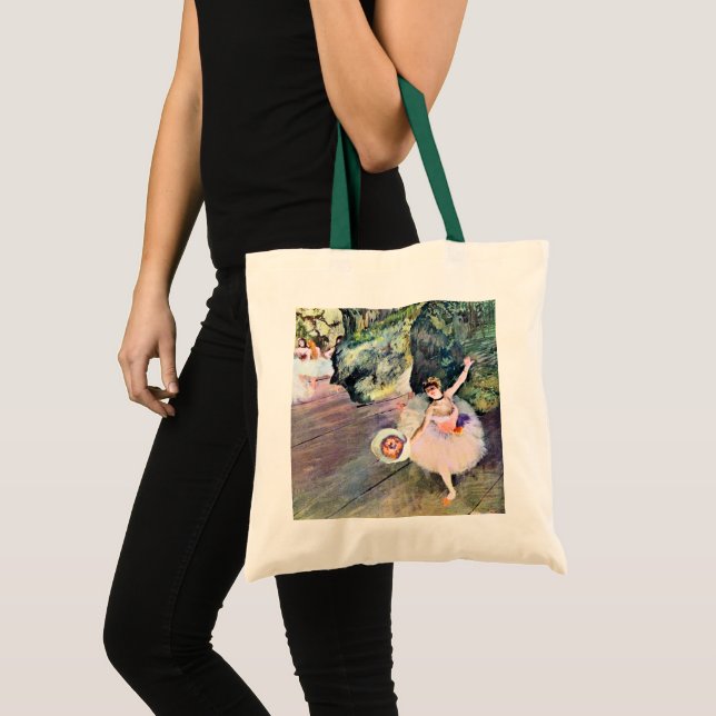 Bolsa Tote Dançarina com um Buquê de Flores por Edgar Degas (Frente (produto))