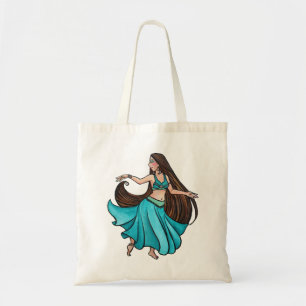 Bolsa Tote Dançarina de Barriga Verde Azul