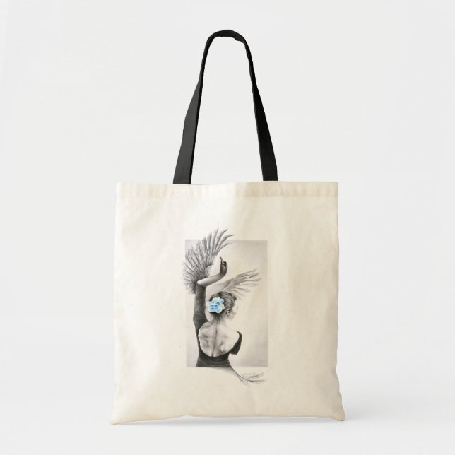 Bolsa Tote Dançarina de Swan Balé Elegante Arte surreal (Frente)