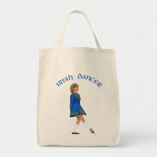 Bolsa Tote Dançarina Irlandesa Loira de Azul
