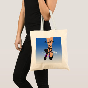 Bolsa Tote Dançarino da bailarina com nome
