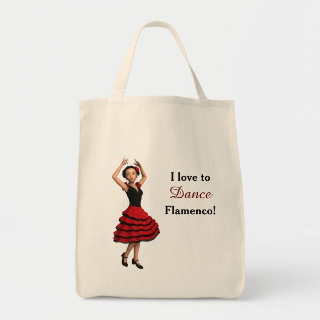 Bolsa Tote Dançarino Flamenco (Personalizado) (Frente)