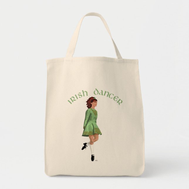 Bolsa Tote Dançarino Passo Irlandês - Verde (Frente)