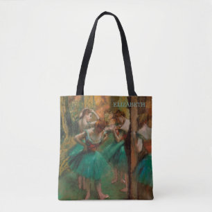 Bolsa Tote Dançarinos balés, rosa e verde Edgar Degas