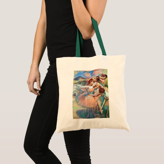 Bolsa Tote Dançarinos em paisagem por Edgar Degas (Frente (produto))