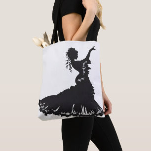 Bolsa Tote Dancer Lady Silhouette
