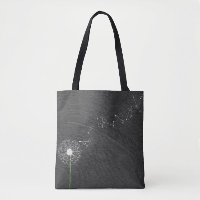 Bolsa Tote dandelion branco sobre fundo do quadro (Frente)