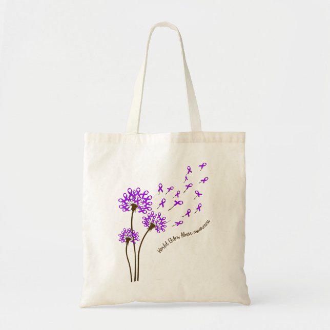 Bolsa Tote Dandelion Faith Hope Love World Elder Abuse awara (Frente)