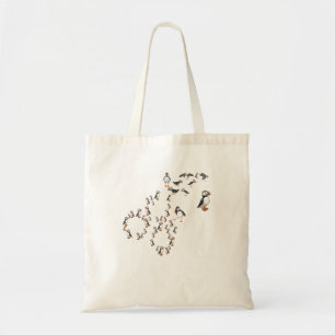 Bolsa Tote Dandelion Puffin Flor Puffin Tree