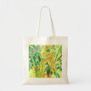 Bolsa Tote Dandelions Bird Cherry Summer Flowers Arte Floral