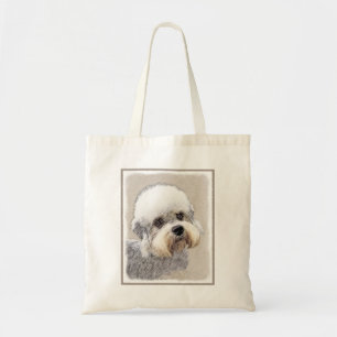 Bolsa Tote Dandie Dinmont Terrier pintando arte canina origin