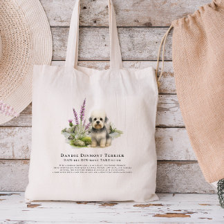 Bolsa Tote Dandie Dinmont | Watercolor Dog Breed Quote