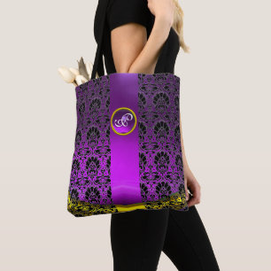 BOLSA TOTE DANO BRANCO PRETO CHICO, MONOGRAMA GEMSTONE PURPLE