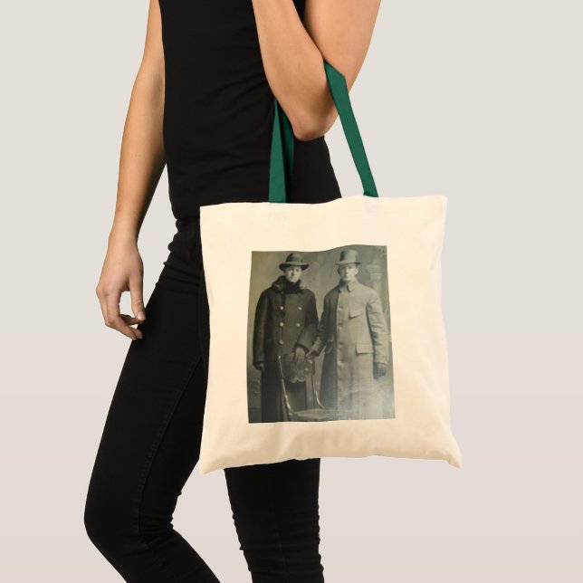 Bolsa Tote Dapper Brothers in Overcoats RPPC Foto B&W (Frente (produto))