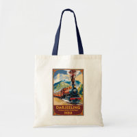 Darjeeling India Train Painterly Viagem Art Retro