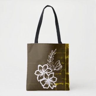 Bolsa Tote Dark flower design
