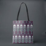 Bolsa Tote Dark Mark Geometric Icon Pattern<br><div class="desc">Embrace the darker side of the wizarding world with this bold Dark Mark inspired pattern design. Featuring an all-over repeat of skulls entwined with serpents, magical symbols, and subtle sparkling accents, this striking artwork captures the mysterious and powerful aesthetic associated with the Dark Arts. Set against a deep, moody background,...</div>