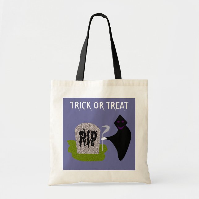 Bolsa Tote Darth no Cemitério Trick Halloween ou Treat Bag (Frente)