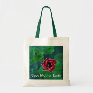 Bolsa Tote Das "A Mãe Terra floral economias" vai verde