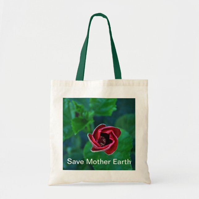 Bolsa Tote Das "A Mãe Terra floral economias" vai verde (Frente)