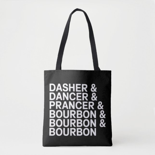 Bolsa Tote Dasher Dancer Prancer & Bourbon Natal Férias  (Frente)