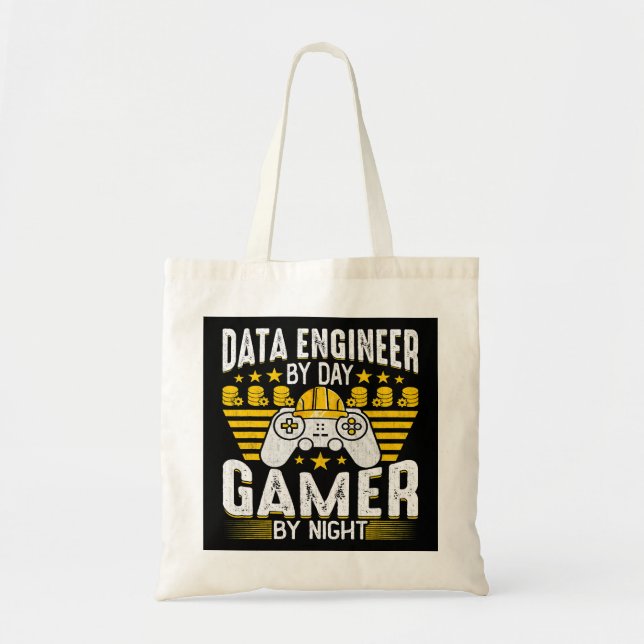 Bolsa Tote Data Engenheiro Funny Data Engineering Game Lover  (Frente)