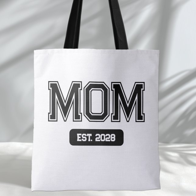 Bolsa Tote Data Personalizada Nova Mamãe (Mom Est. Tote Bag)