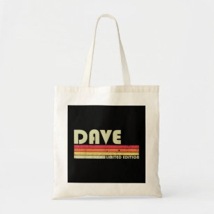 Bolsa Tote DAVE Gift Name Personalizado Funny Retro Vintage B