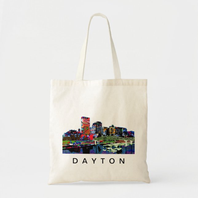 Bolsa Tote Dayton, Ohio em grafite (Frente)