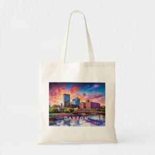 Bolsa Tote Dayton Skyline Abstrato Art
