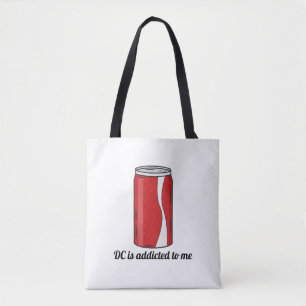 Bolsa Tote DC É Viciado Em Mim Design De Lata De Refrigerante