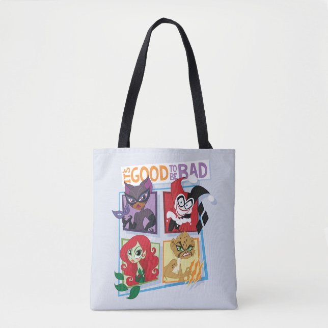 Bolsa Tote DC Super Villain Girls É bom ser ruim (Frente)