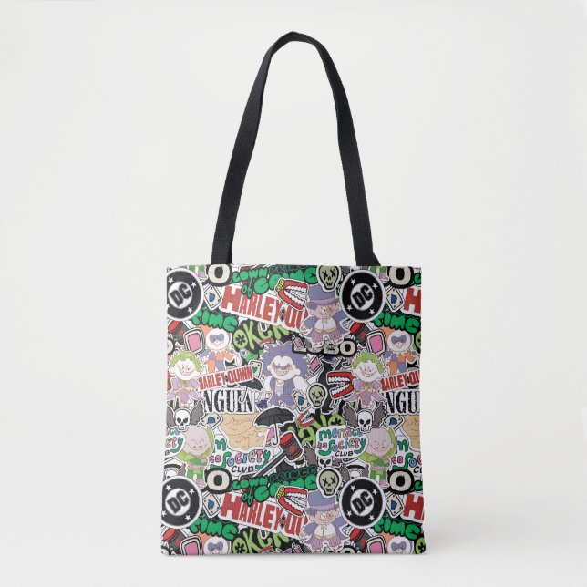Bolsa Tote DC Super-Villains Cartoon Pattern (Frente)