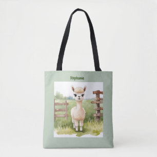 Bolsa Tote de Alpaca Bebê Fofa
