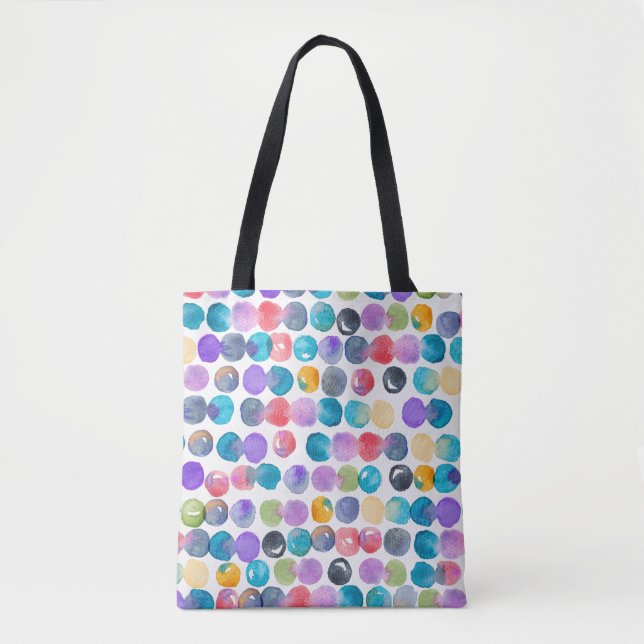 Bolsa Tote de Aquarela Artística – Moderno Abstrat (Frente)