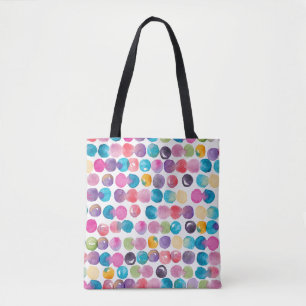 Bolsa Tote de Aquarela Brilhante – Tela Abstrata O