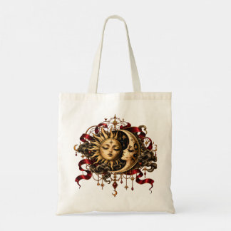 Bolsa Tote de Arte Boho do Sol e da Lua Celestial